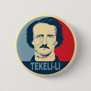 Edgar Allan Poe TEKELI-LI Hope Style 6 Cm Round Badge