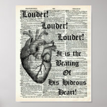 Edgar Allan Poe Tell Tale Heart Dictionary Print