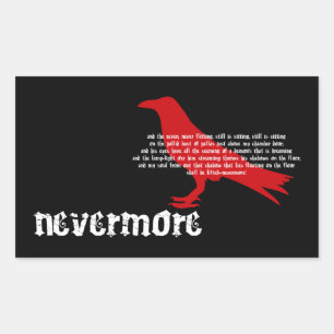 Edgar Allan Poe +{ THE RAVEN }+ Rectangular Sticker