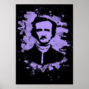 Edgar Allan Poe Tribute (violet) Poster