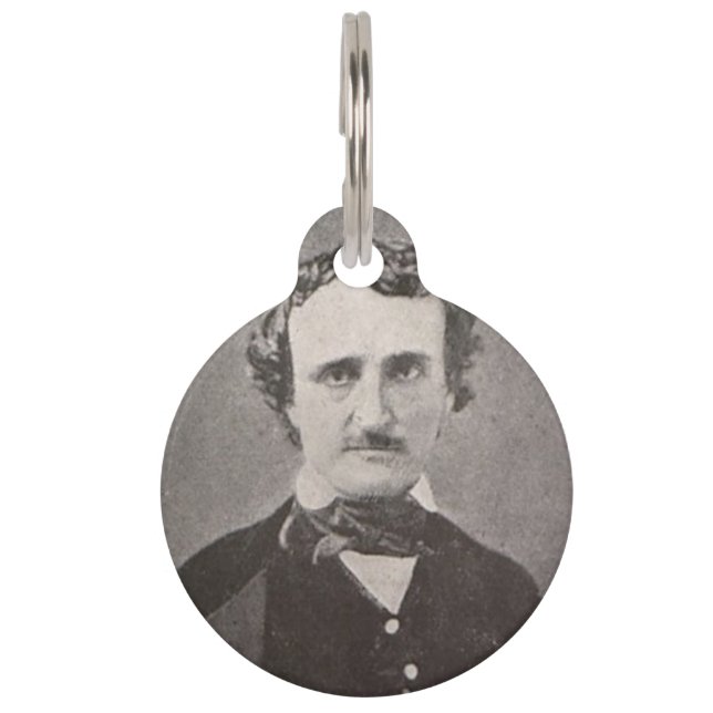 Edgar Allan Poe with Signature Pet Tag (Front)