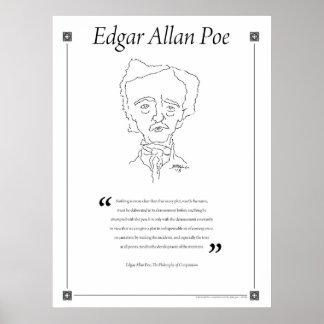 Edgar Allan Poe Writing Quote Poster