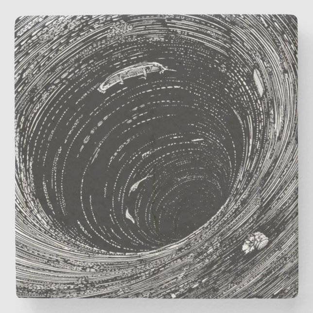 Edgar Allan Poe's Descent into the Maelstrom Stone Coaster (Front)