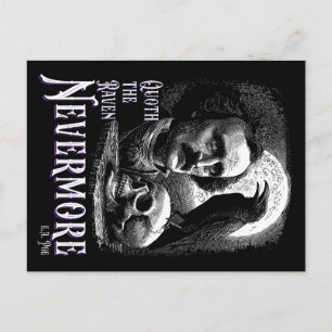 Edgar Allan Poe's Raven Nevermore Postcard