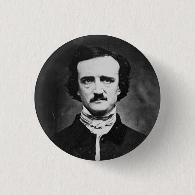 Edgar allen poe 3 cm round badge (Front)