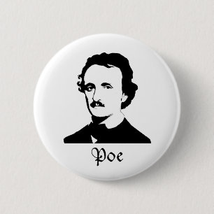 Edgar Allen Poe 6 Cm Round Badge
