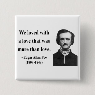 Edgar Allen Poe Quote 12b 15 Cm Square Badge