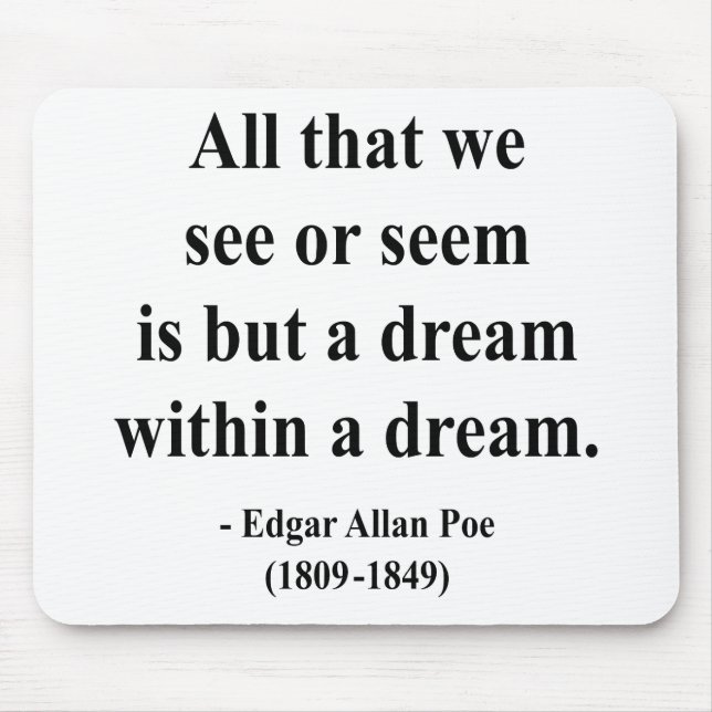 Edgar Allen Poe Quote 1a Mouse Pad (Front)