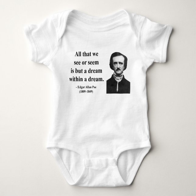 Edgar Allen Poe Quote 1b Baby Bodysuit (Front)