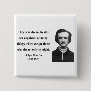 Edgar Allen Poe Quote 3b 15 Cm Square Badge