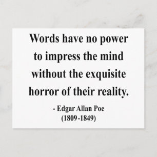 Edgar Allen Poe Quote 4a Postcard