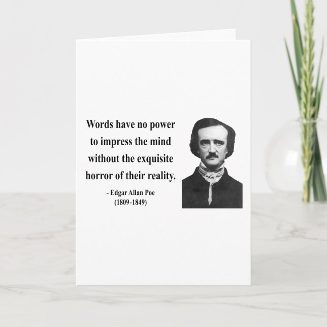 Edgar Allen Poe Quote 4b Card (Front)