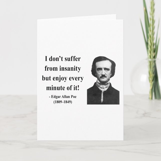 Edgar Allen Poe Quote 6b Card (Front)