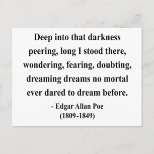 Edgar Allen Poe Quote 8a Postcard