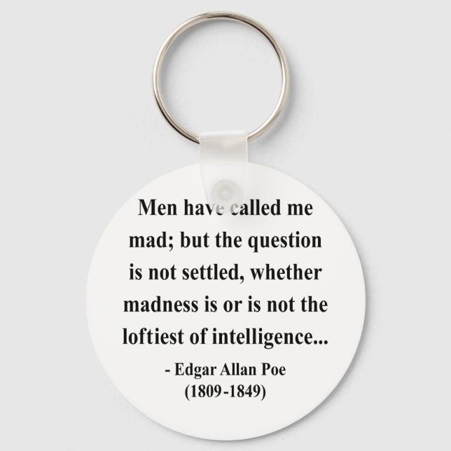 Edgar Allen Poe Quote 9a Key Ring (Front)