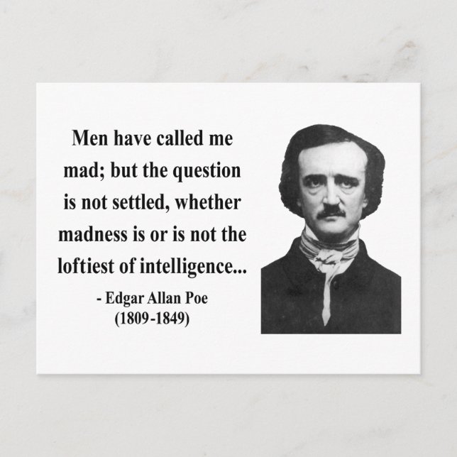 Edgar Allen Poe Quote 9b Postcard (Front)