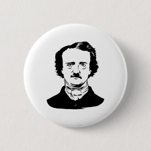 Edgar Allen Poe Raven 6 Cm Round Badge