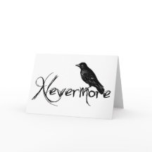 Edgar Allen Poe Raven Nevermore Greeting Card