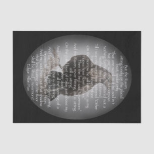 Edgar Allen Poe The Raven Bird Halloween Poem Tissue Paper