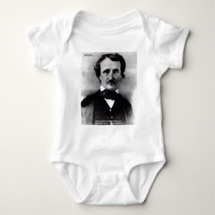Edgar Allen Poe "Weep Alone" Love Quote Gifts Baby Bodysuit