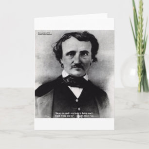 Edgar Allen Poe "Weep Alone" Love Quote Gifts Card