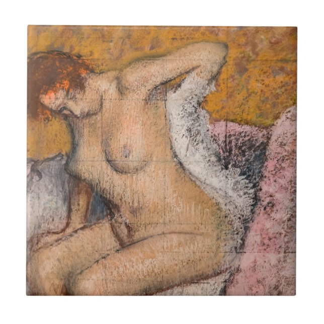 Edgar Degas - After the Bath Tile (Front)