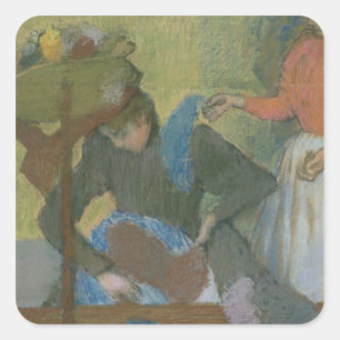 Edgar Degas   At the Milliner's, c.1898 Square Sticker