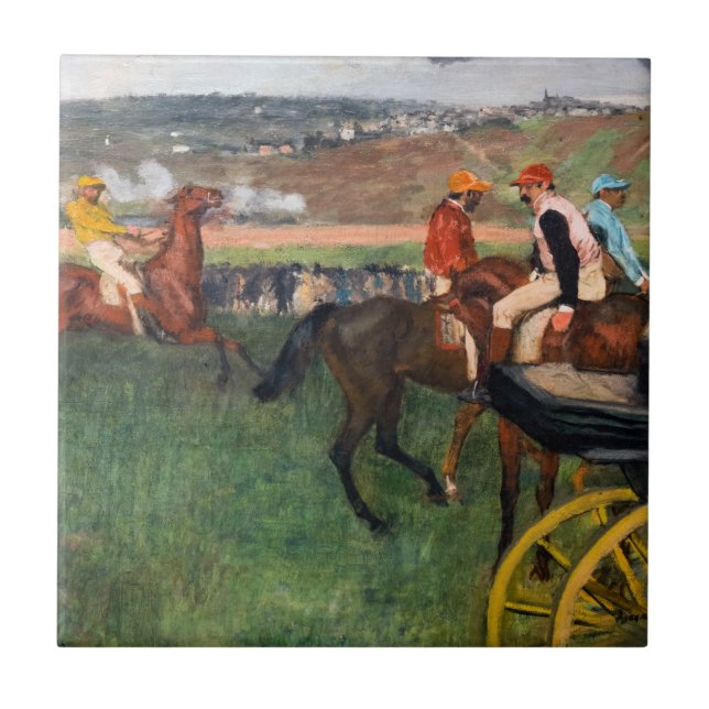Edgar Degas - At the Races Tile (Front)