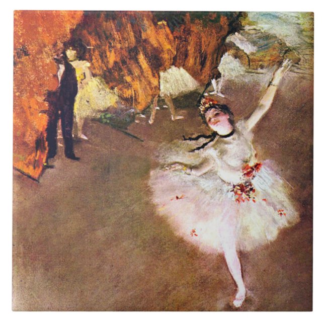Edgar Degas - Ballerina painting Tile (Front)