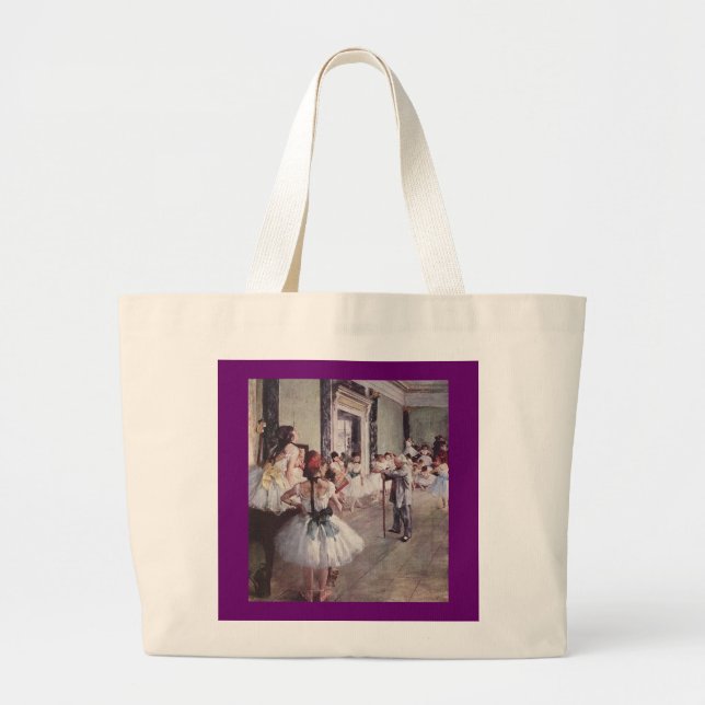 Edgar Degas Ballet Lesson Large Tote Bag (Front)