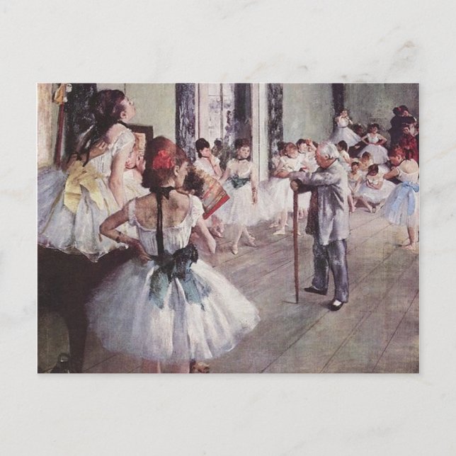 Edgar Degas Ballet Lesson Postcard (Front)