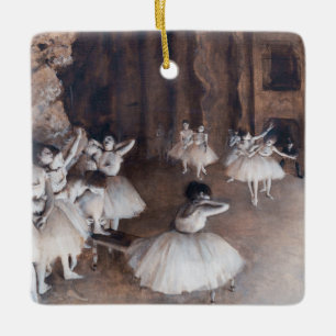 Edgar Degas - Ballet Rehearsal on Stage Ceramic Ornament