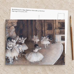 Edgar Degas - Ballet Rehearsal on Stage Postcard