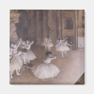 Edgar Degas Ballet Rehearsal on the Stage, 1874 Magnet