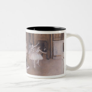 Edgar Degas Ballet Rehearsal on the Stage, 1874 Two-Tone Coffee Mug