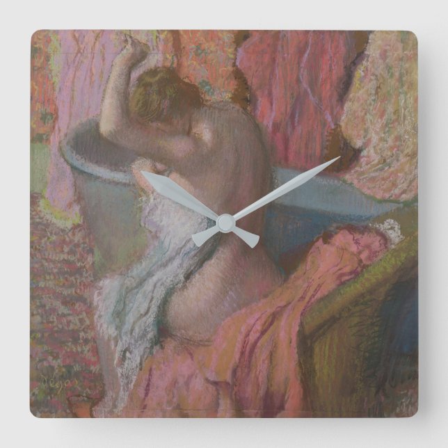 Edgar Degas | Bather Square Wall Clock (Front)