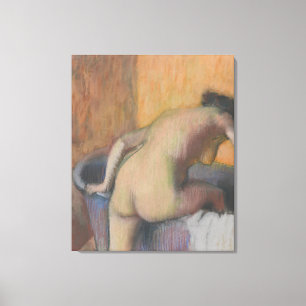 Edgar Degas Bather Stepping into a Tub Canvas Print