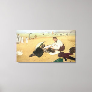 Edgar Degas Beach scene Canvas Print