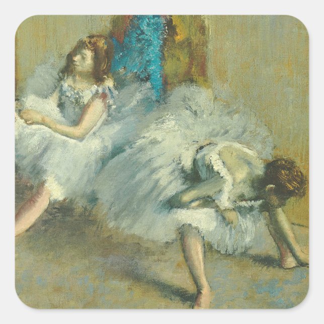 Edgar Degas | Before the Ballet, 1890-1892 Square Sticker (Front)