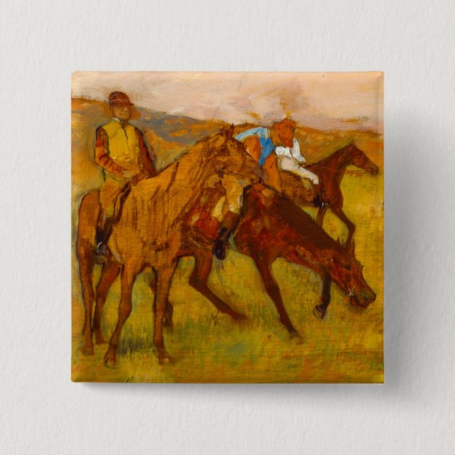 Edgar Degas Before the Race 15 Cm Square Badge (Front)