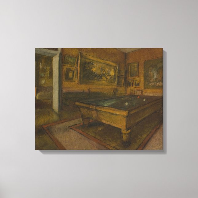 Edgar Degas – Billiard Room at Menil-Hubert Canvas Print (Front)