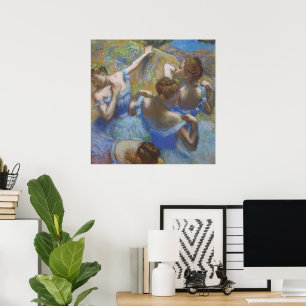 Edgar Degas Blue Ballet Dancers Classic Impression Poster