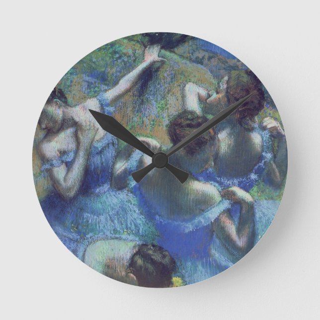 Edgar Degas | Blue Dancers, c.1899 Round Clock (Front)