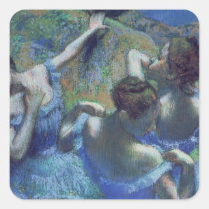 Edgar Degas   Blue Dancers, c.1899 Square Sticker