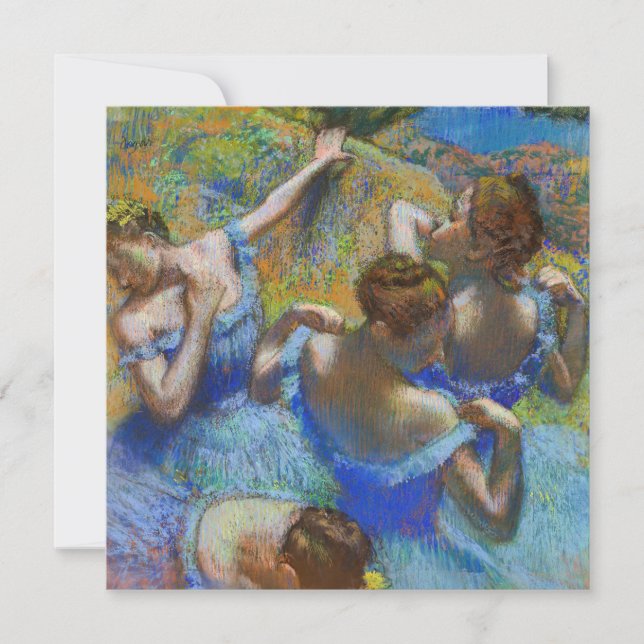 Edgar Degas - Blue Dancers Invitation (Front)