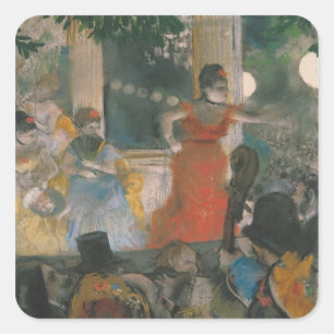 Edgar Degas   Cafe Concert at Les Ambassadeurs Square Sticker