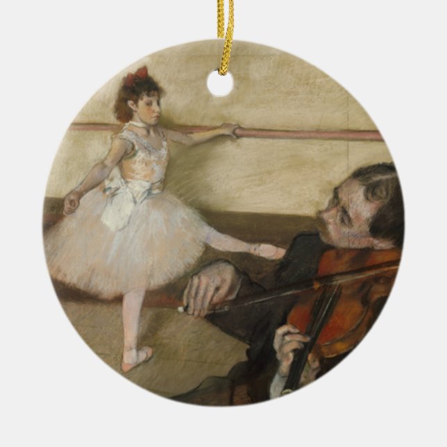 Edgar Degas Ceramic Tree Decoration (Front)