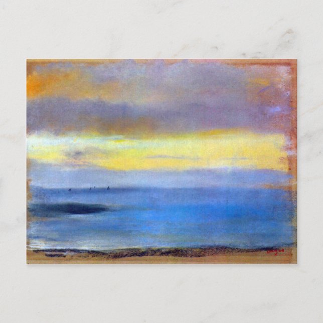 Edgar Degas - Coastal strip at sunset Postcard (Front)