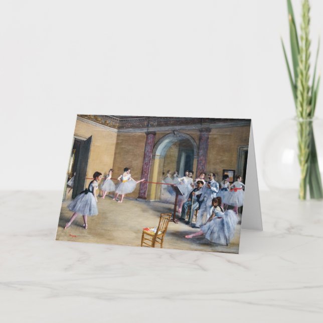 Edgar Degas - Dance Foyer, Opera rue Le Peletier Card (Front)