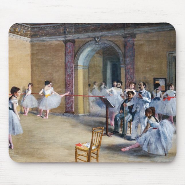 Edgar Degas - Dance Foyer, Opera rue Le Peletier Mouse Pad (Front)